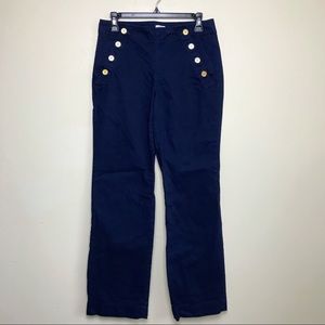 J. Crew Sailor Trouser Navy Blue Wide Leg Size 2